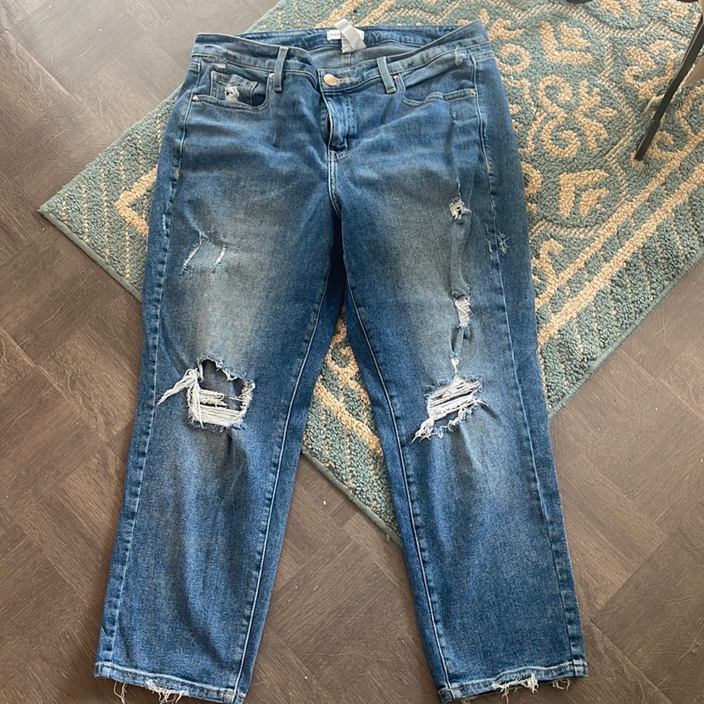 Lane Bryant mom jeans size 16 distressed